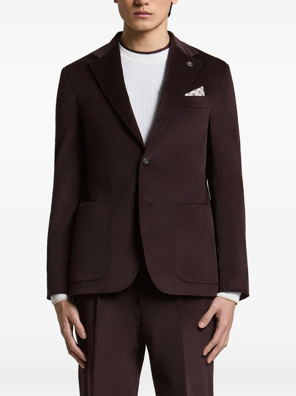 Peserico corduroy single-breasted jacket