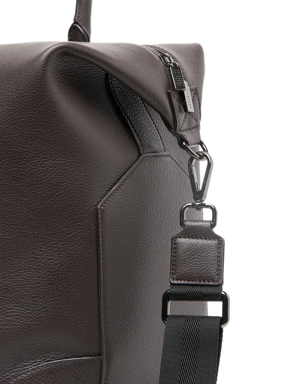 Peserico Shopper van bewerkt leer Bruin