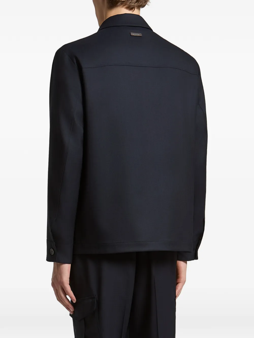 Peserico Button-up jack met borstzak Blauw
