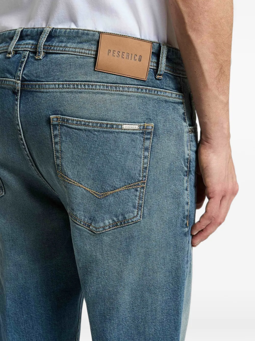 Peserico Straight jeans met vervaagd effect Blauw