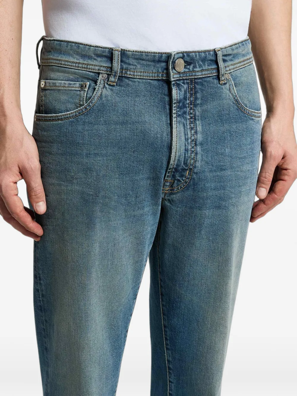 Peserico Straight jeans met vervaagd effect Blauw