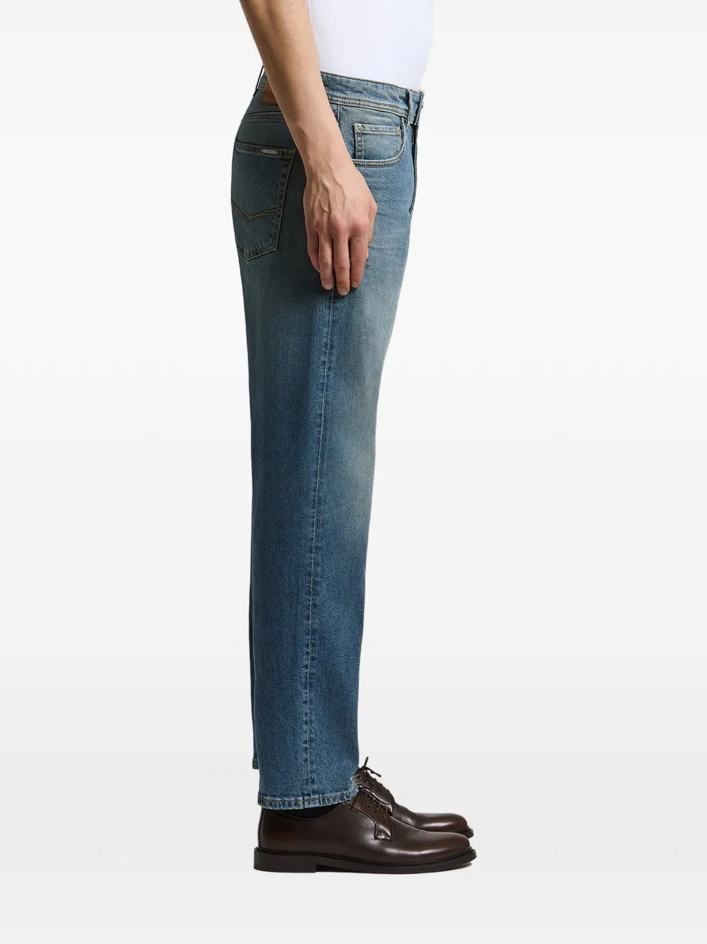Peserico Straight jeans met vervaagd effect Blauw