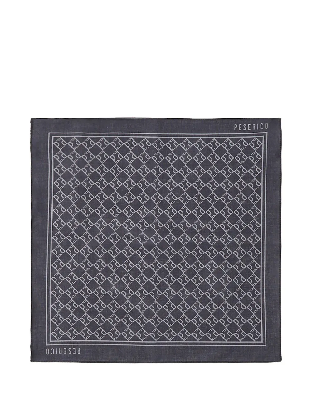 Peserico monogram-print pocket square