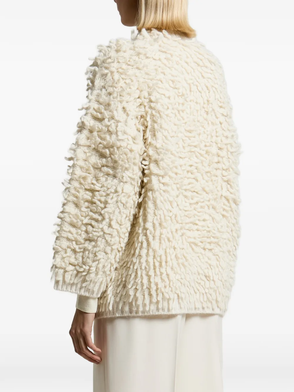 Peserico Shaggy gebreid vest Beige