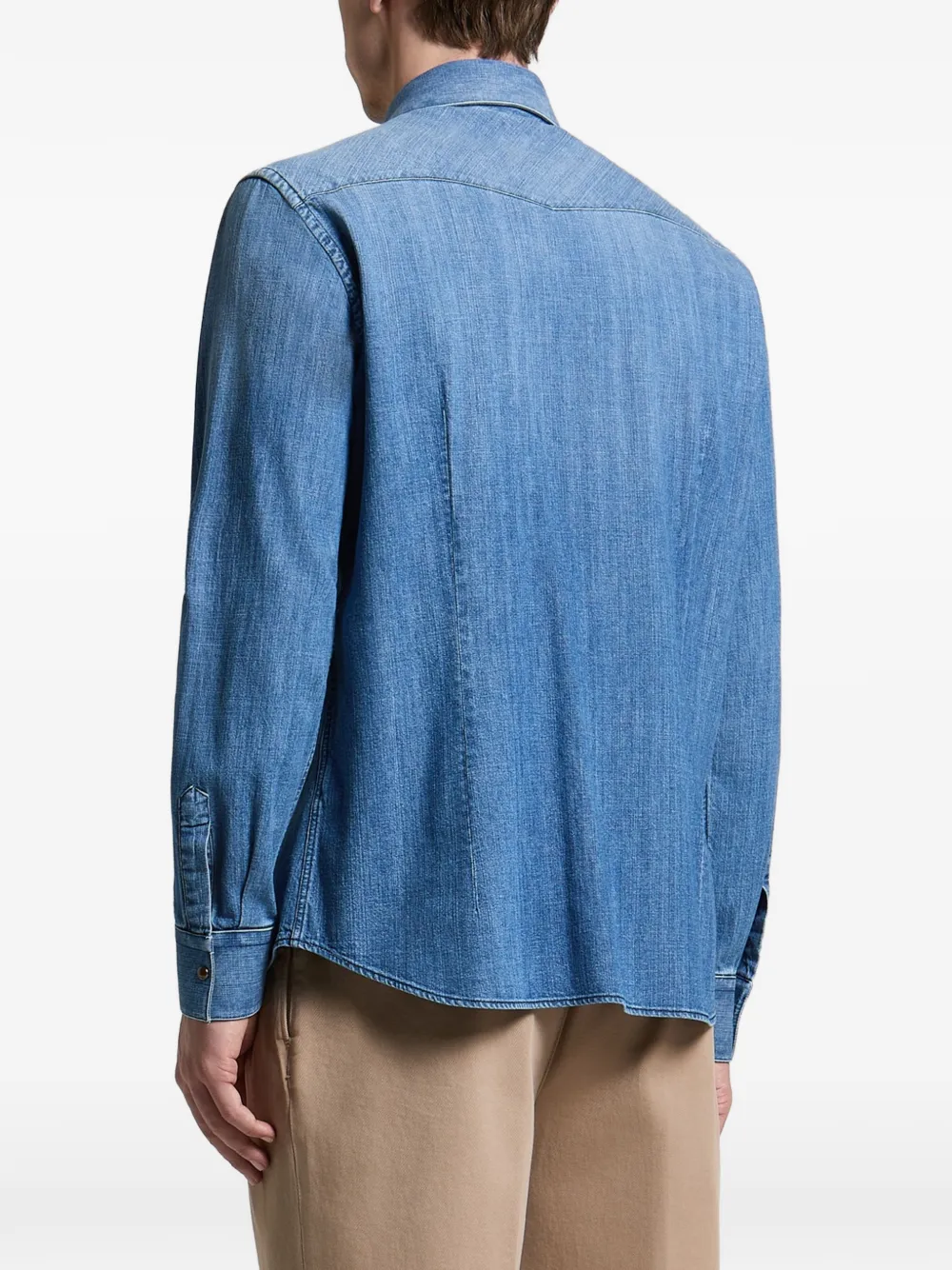 Peserico Denim overhemd Blauw
