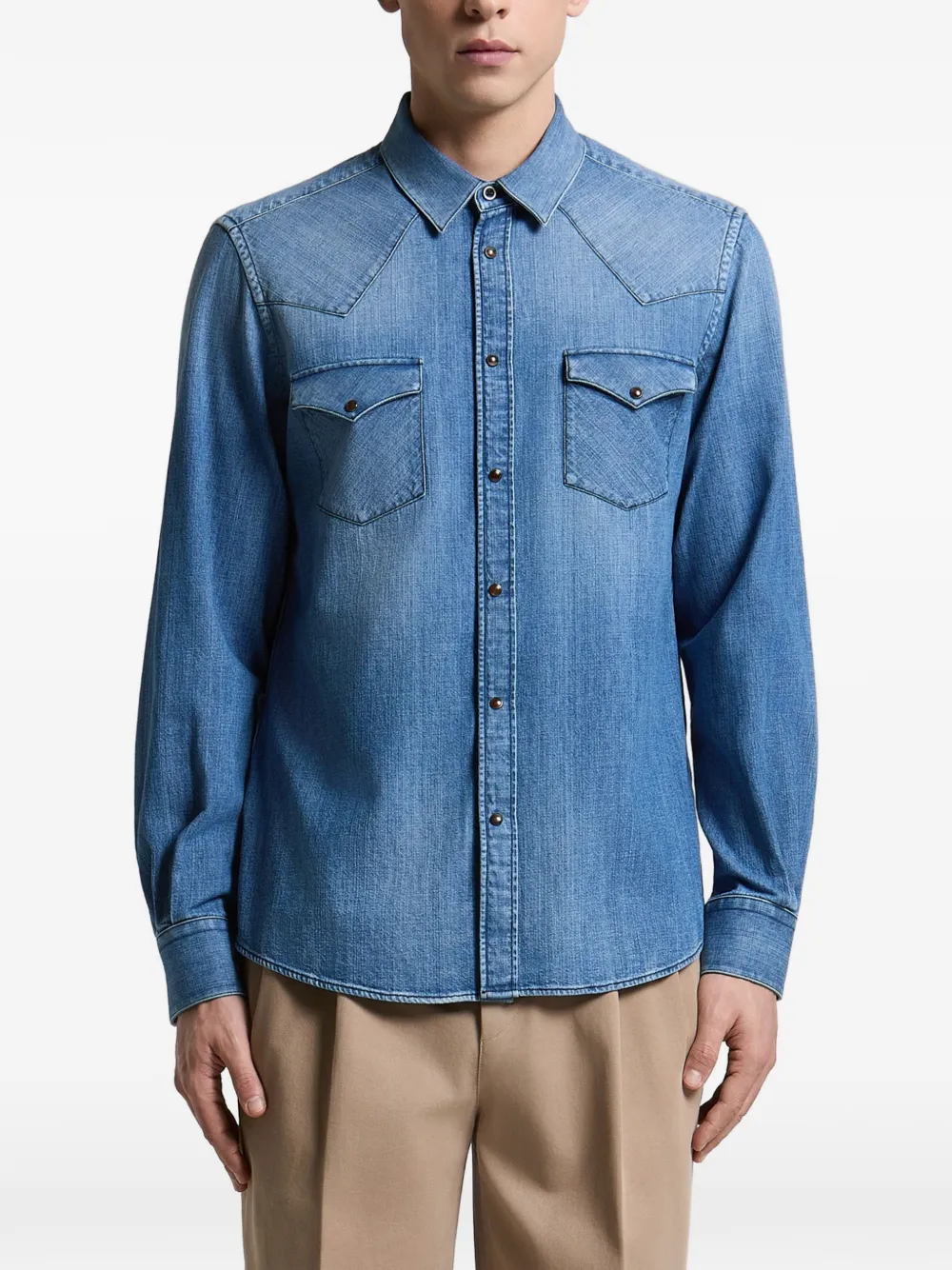 Peserico Western-style denim shirt