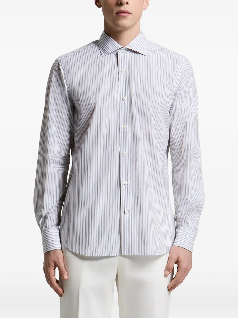 Peserico vertical-stripe shirt