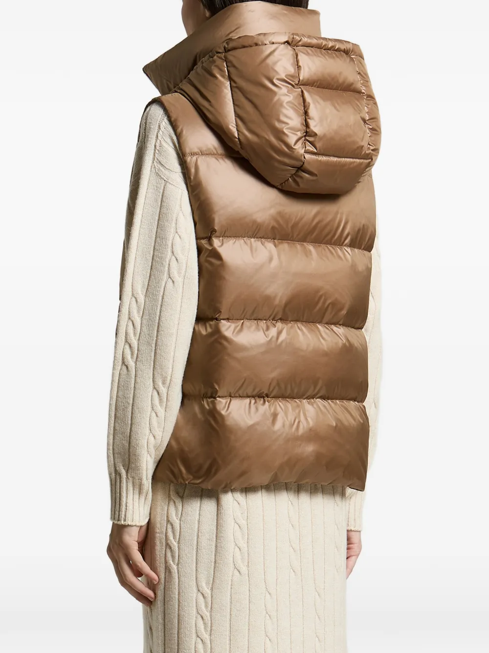 Peserico Bodywarmer met capuchon Bruin