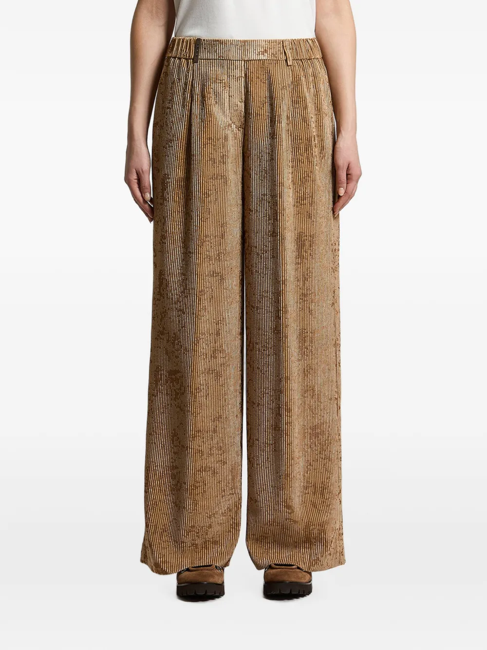 Peserico pleated wide-leg trousers