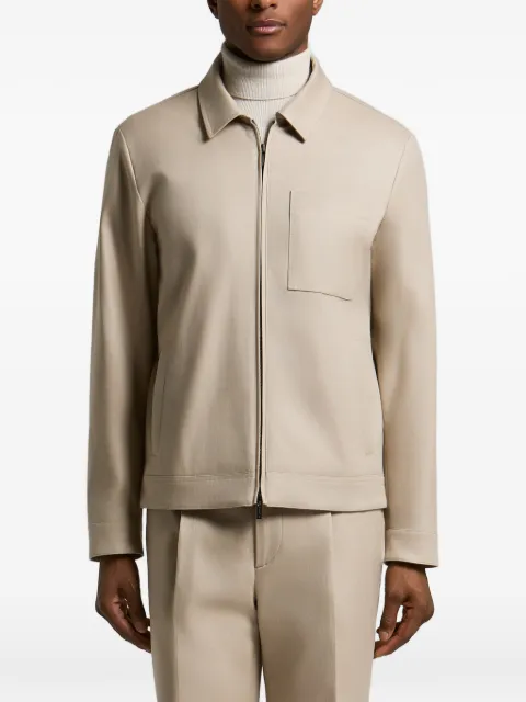 Peserico zip-up chest-pocket jacket