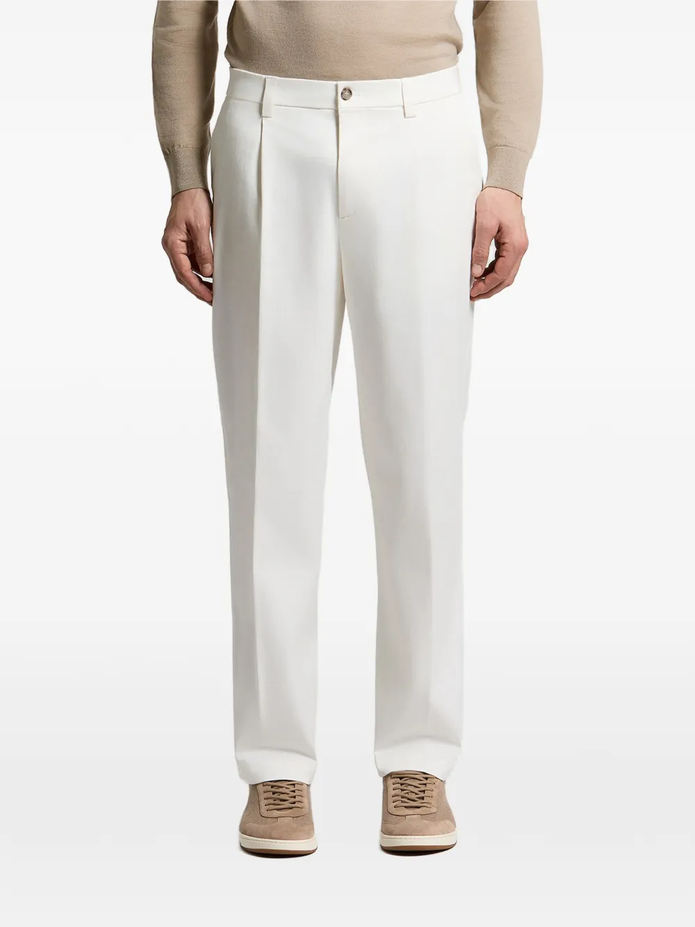 Peserico pleated-detail straight-leg trousers