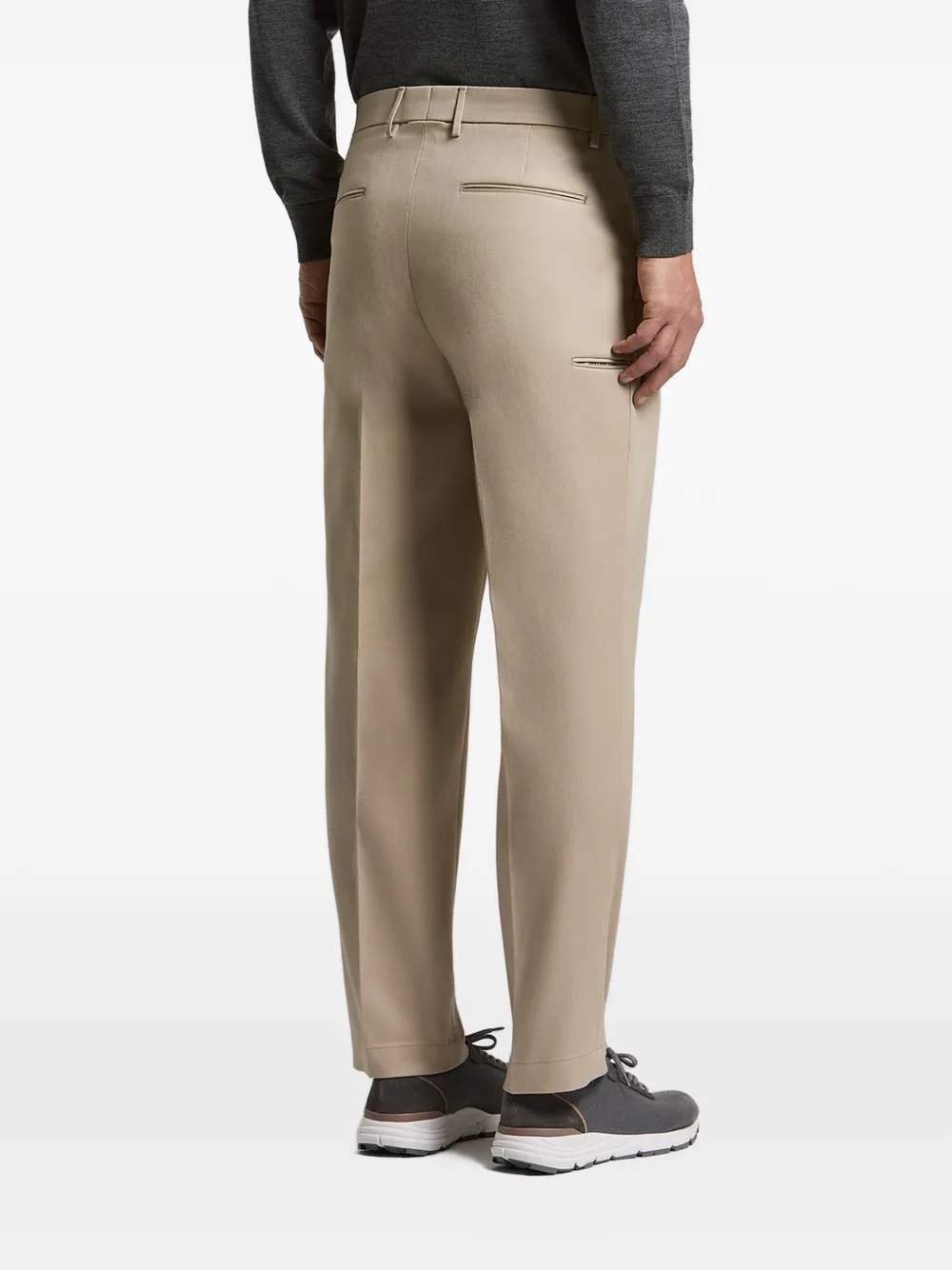 Peserico Geplooide pantalon met toelopende pijpen Beige