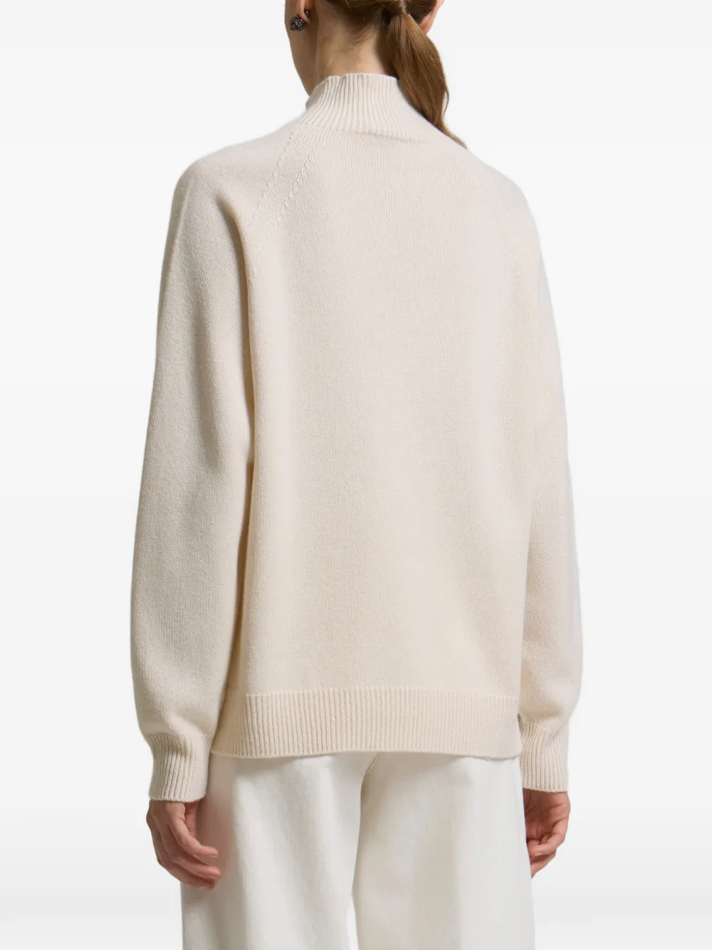 Peserico high-neck raglan-sleeve sweater Beige