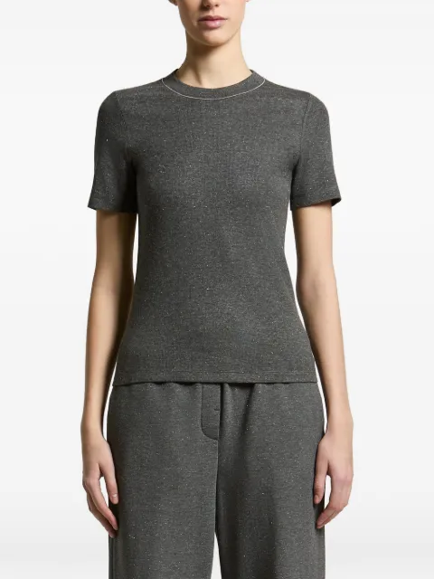 Peserico beaded-trim crew-neck T-shirt