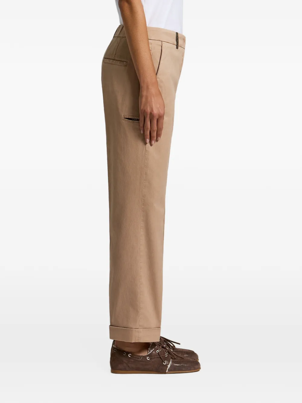 Peserico pressed-crease trousers Beige