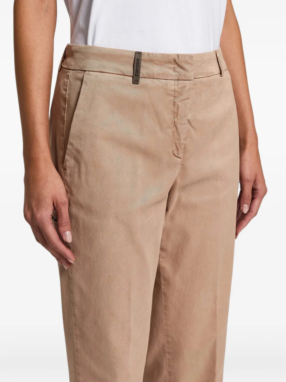 Peserico pressed-crease trousers Beige