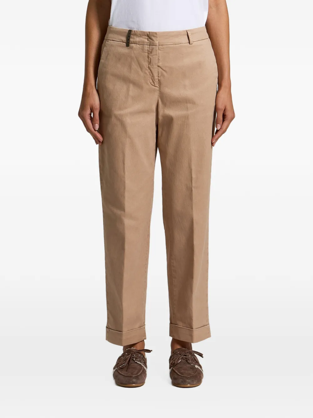 Peserico pressed-crease trousers Beige