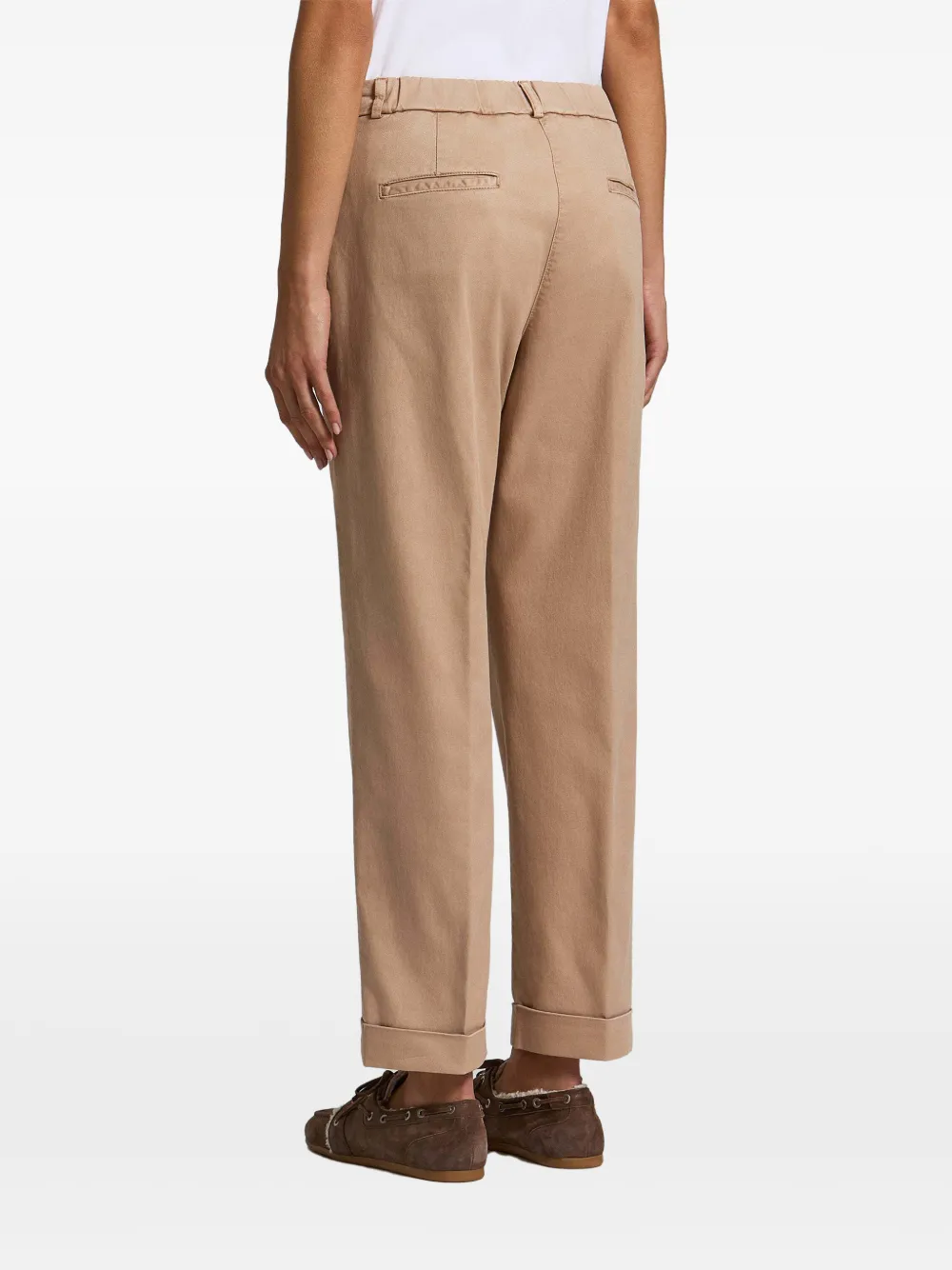 Peserico pressed-crease trousers Beige