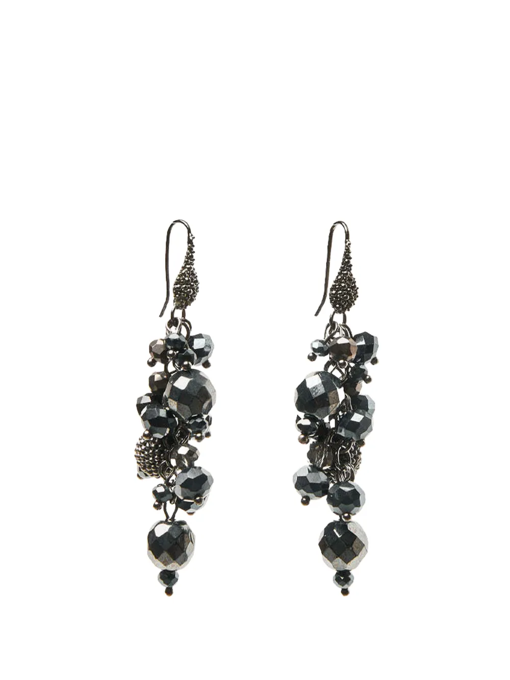 Peserico beaded drop earrings - Nero