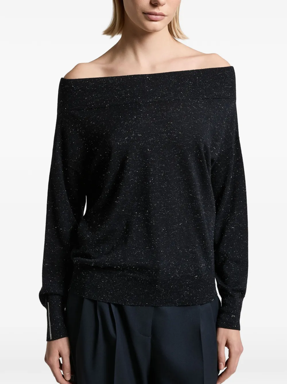 Peserico Off-shoulder trui Blauw