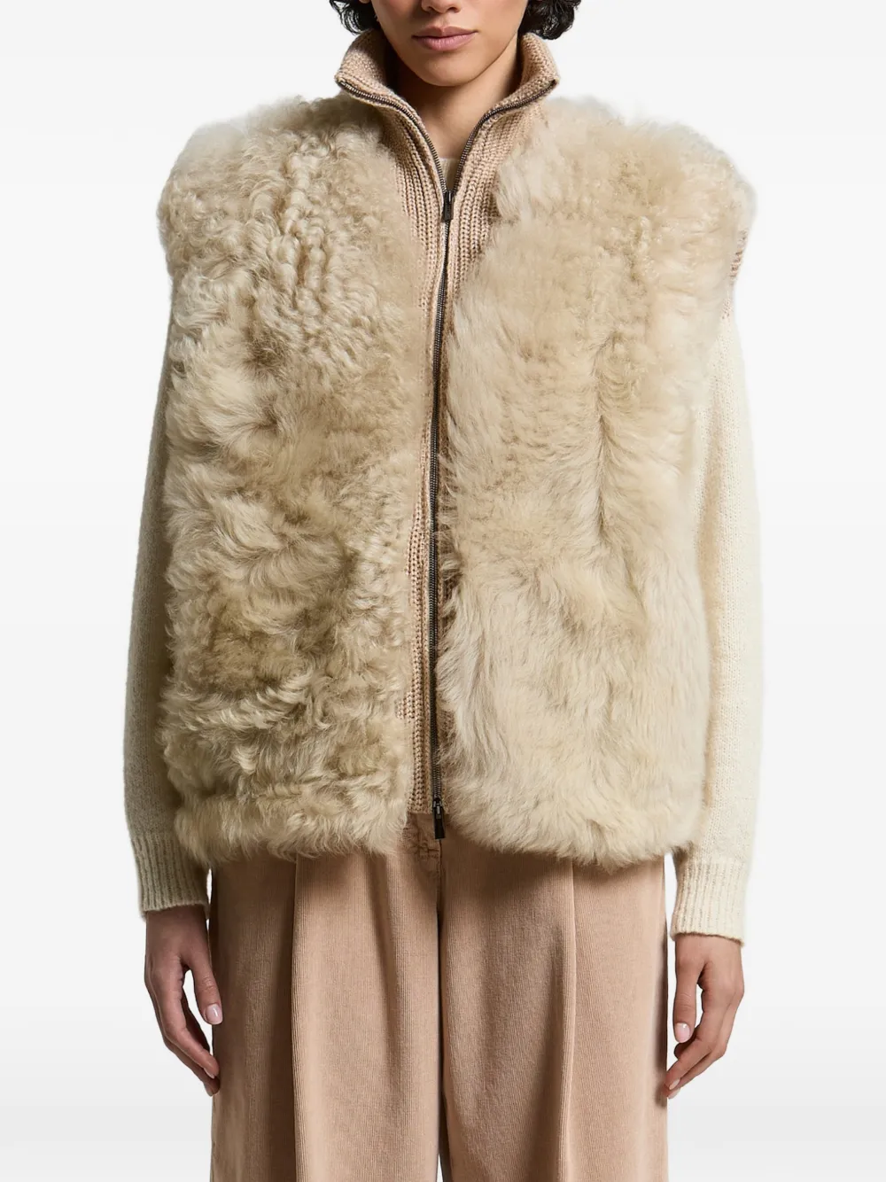 Peserico chunky-knit zip-up cardigan