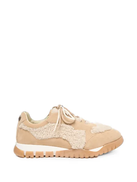 Peserico shearling-panel suede sneakers