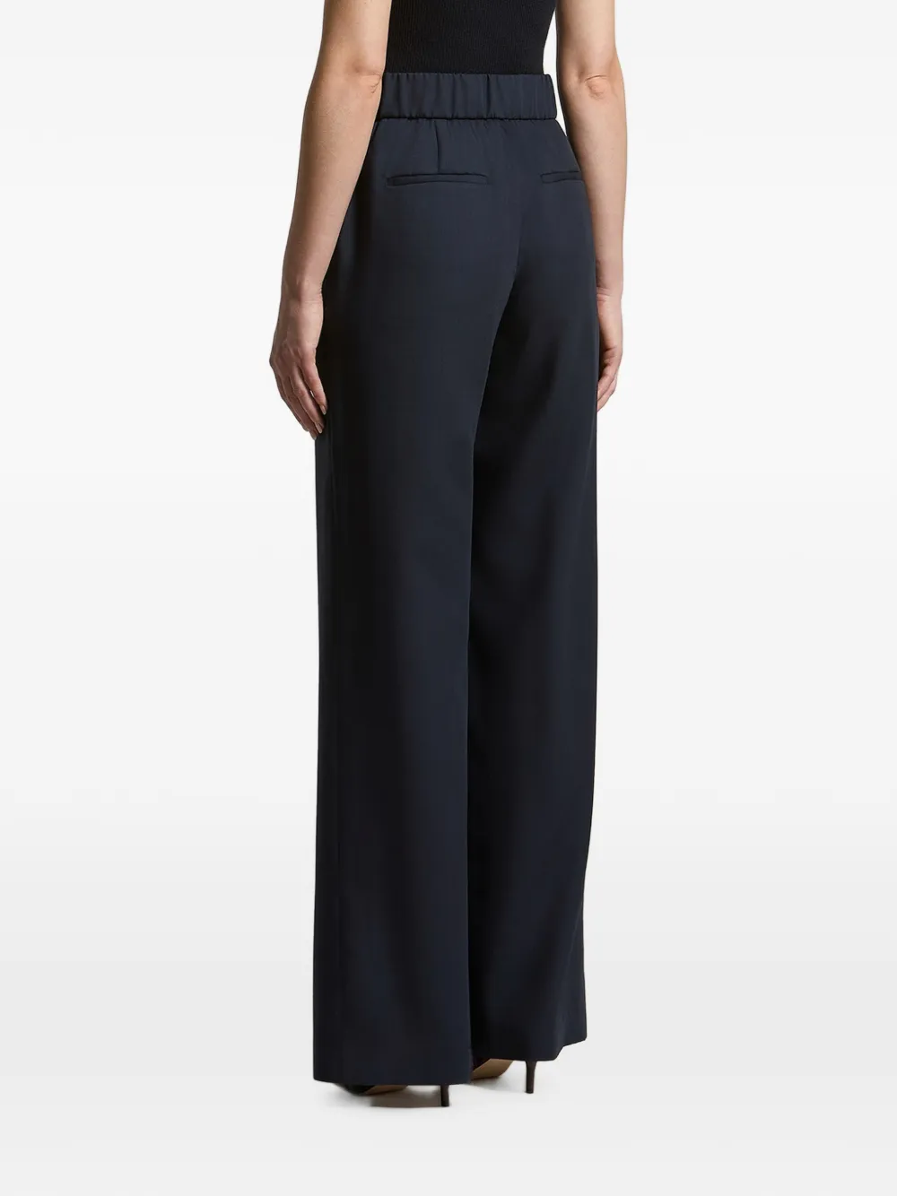 Peserico pleated wide-leg trousers Blauw