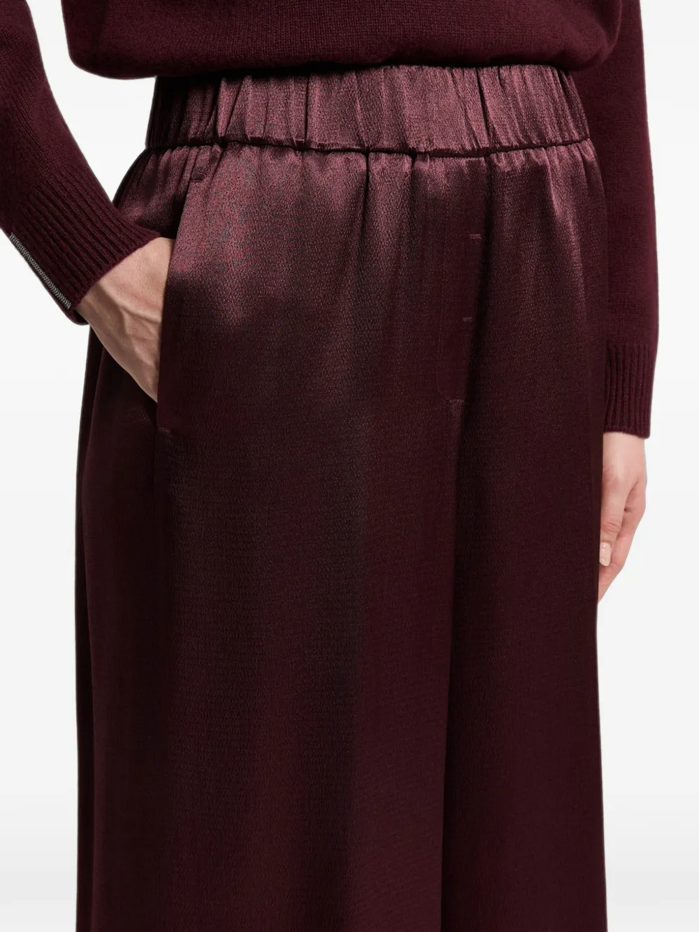Peserico Broek met wijde pijpen Rood