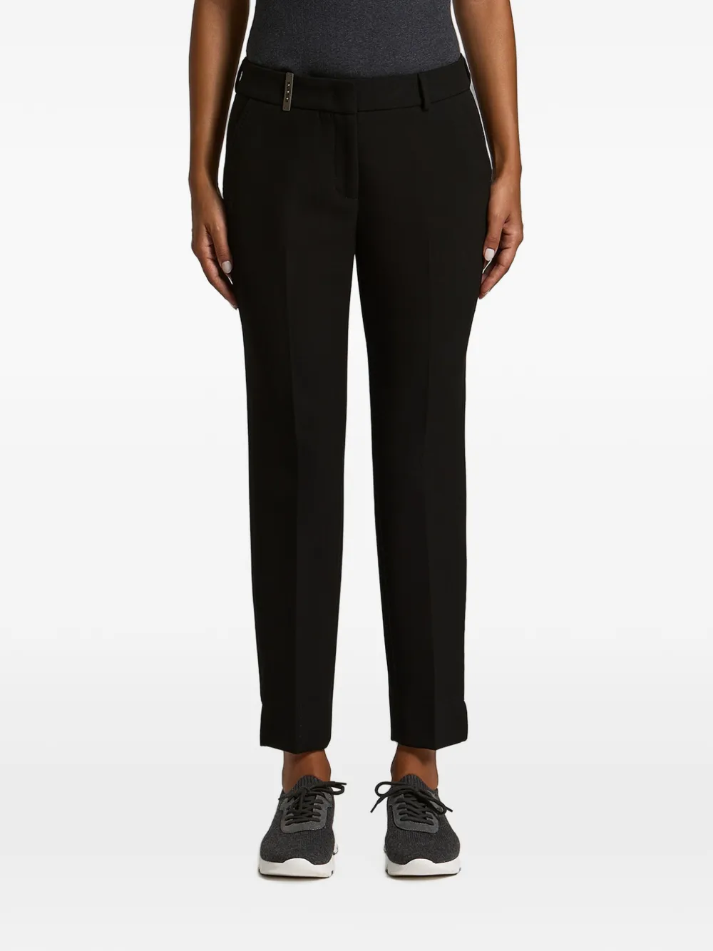 Peserico logo-plaque slim-fit trousers