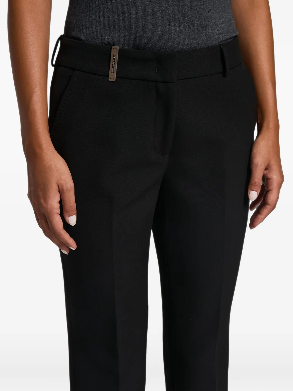 Peserico Slim-fit broek Zwart