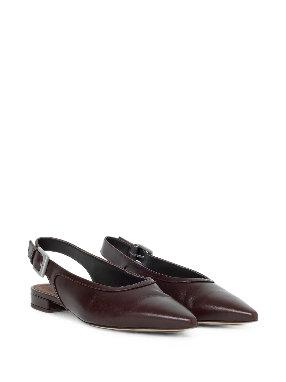 Peserico pointed-toe slingback flat pumps Bruin