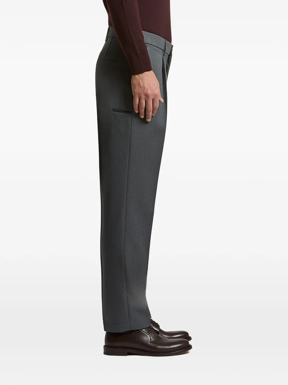 Peserico Cropped plooibroek Grijs
