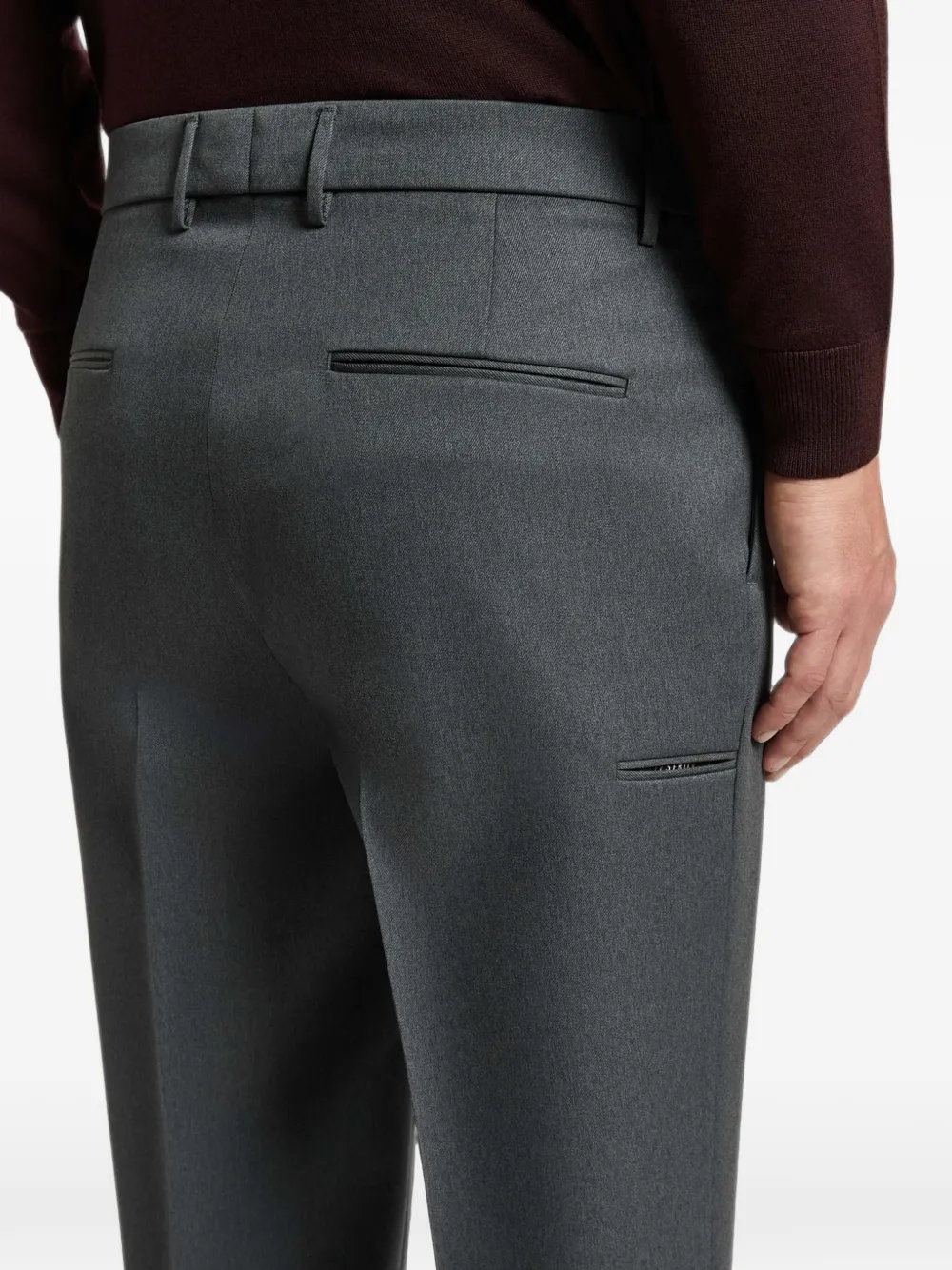 Peserico Cropped plooibroek Grijs