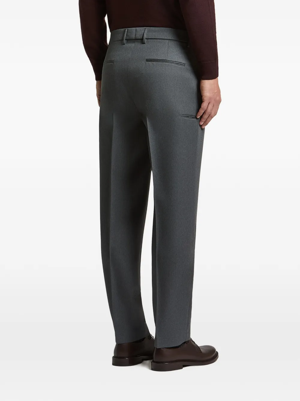 Peserico Cropped plooibroek Grijs