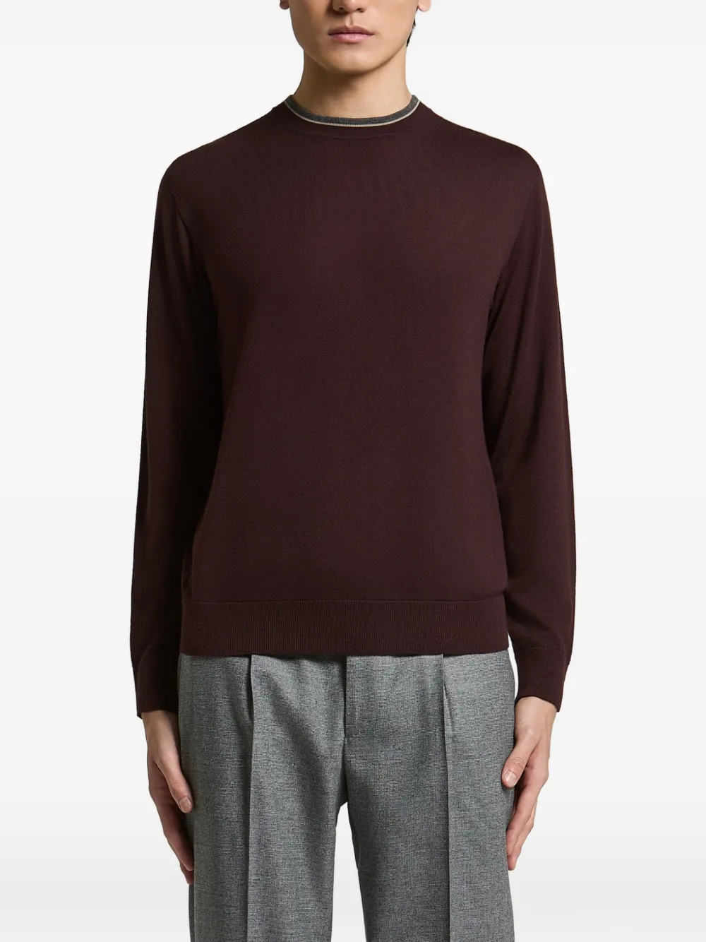 Peserico contrast-trim sweater