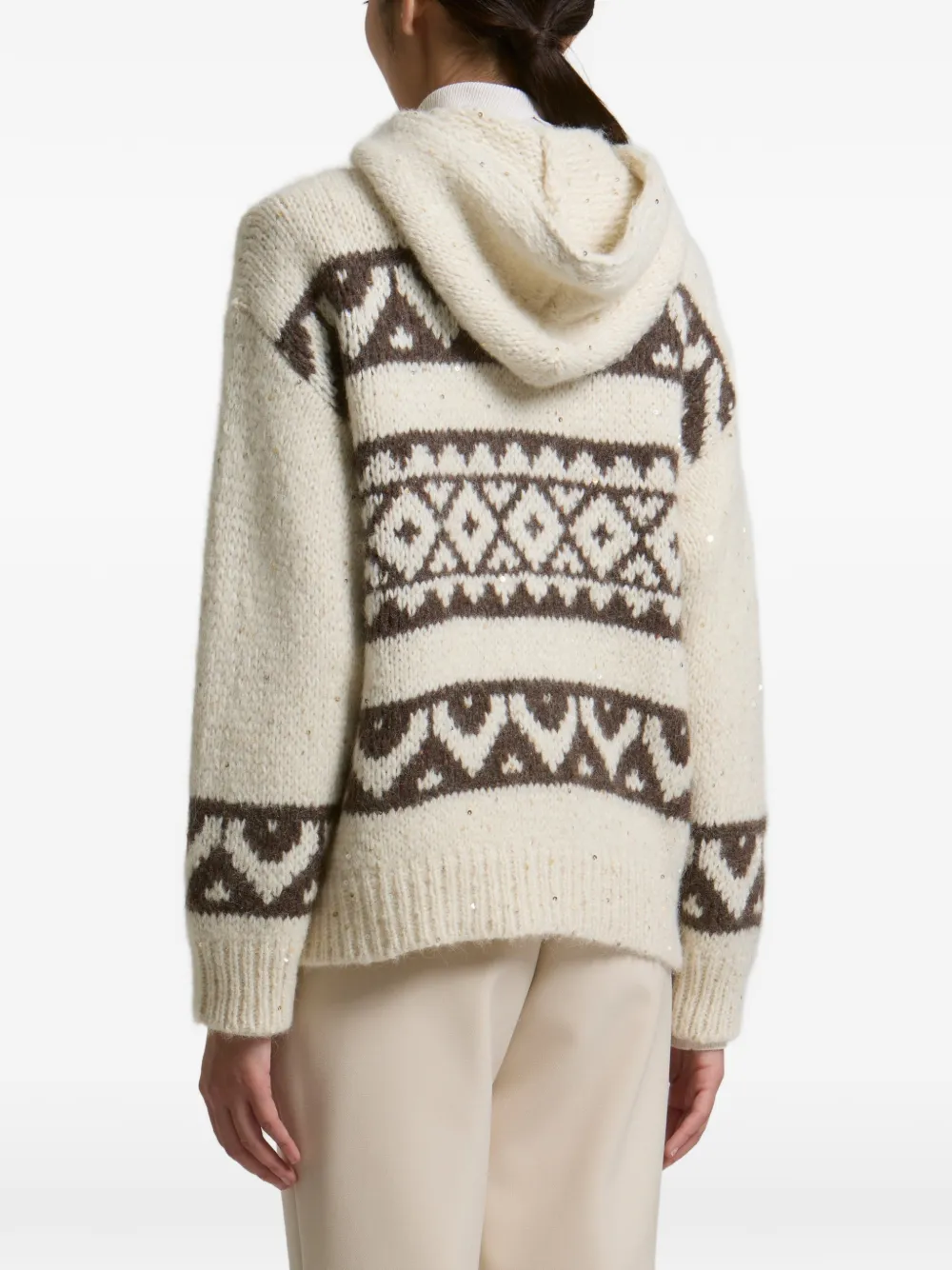 Peserico Vest verfraaid met pailletten Beige