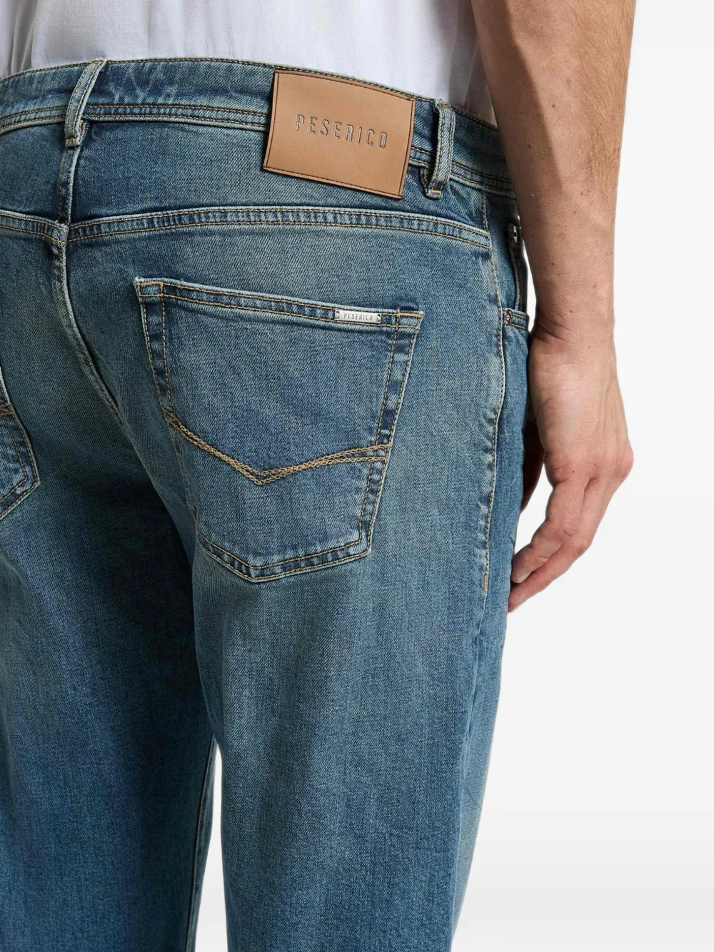 Peserico Jeans met vervaagd-effect Blauw