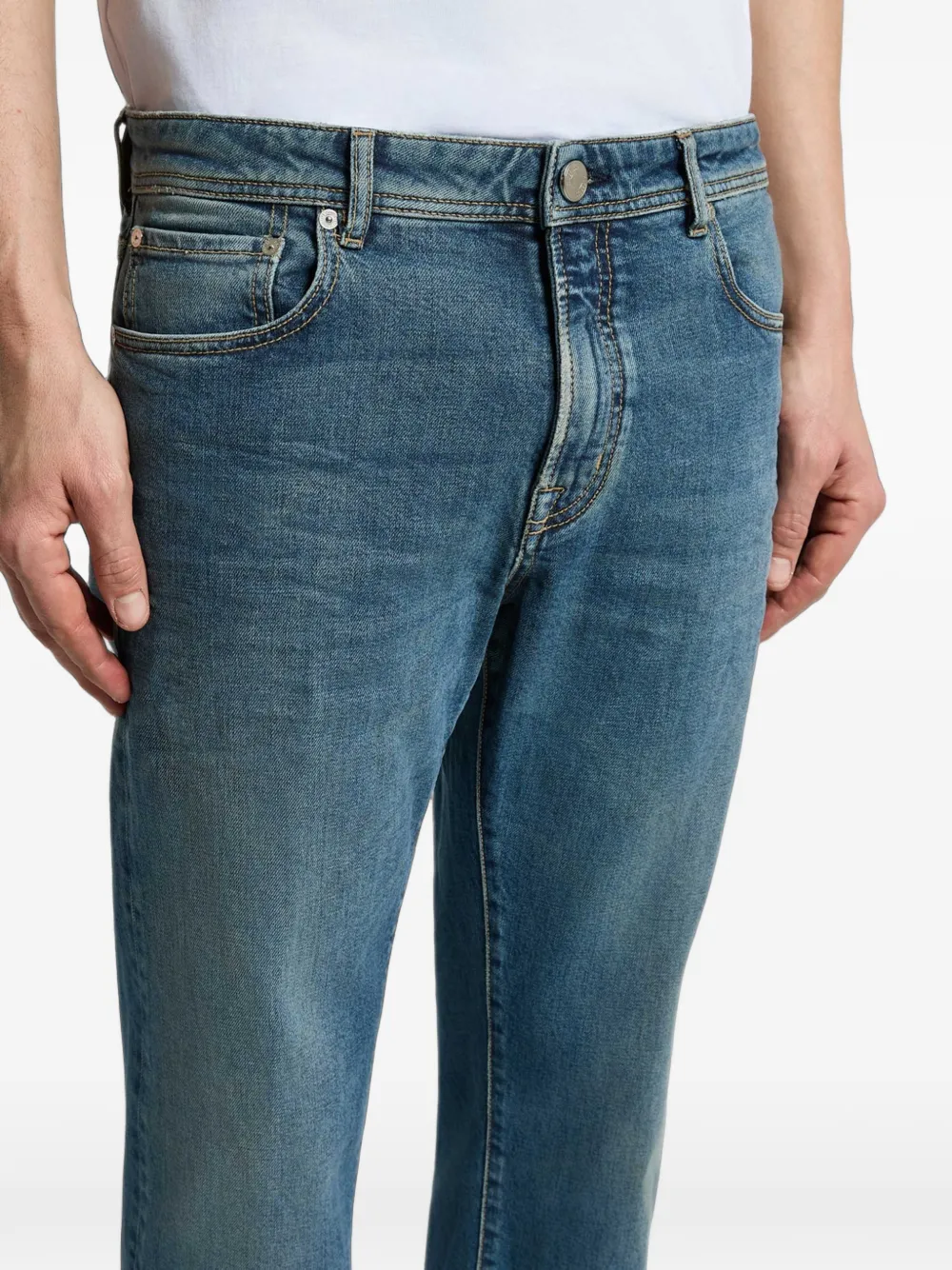 Peserico Jeans met vervaagd-effect Blauw