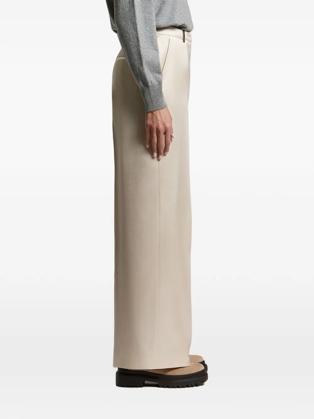 Peserico Broek met wijde pijpen Beige