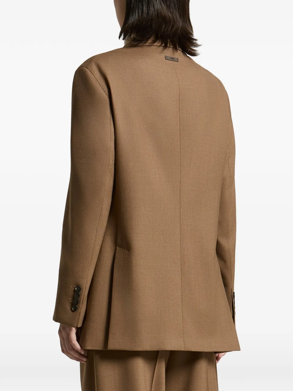 Peserico Blazer met enkele rij knopen Bruin