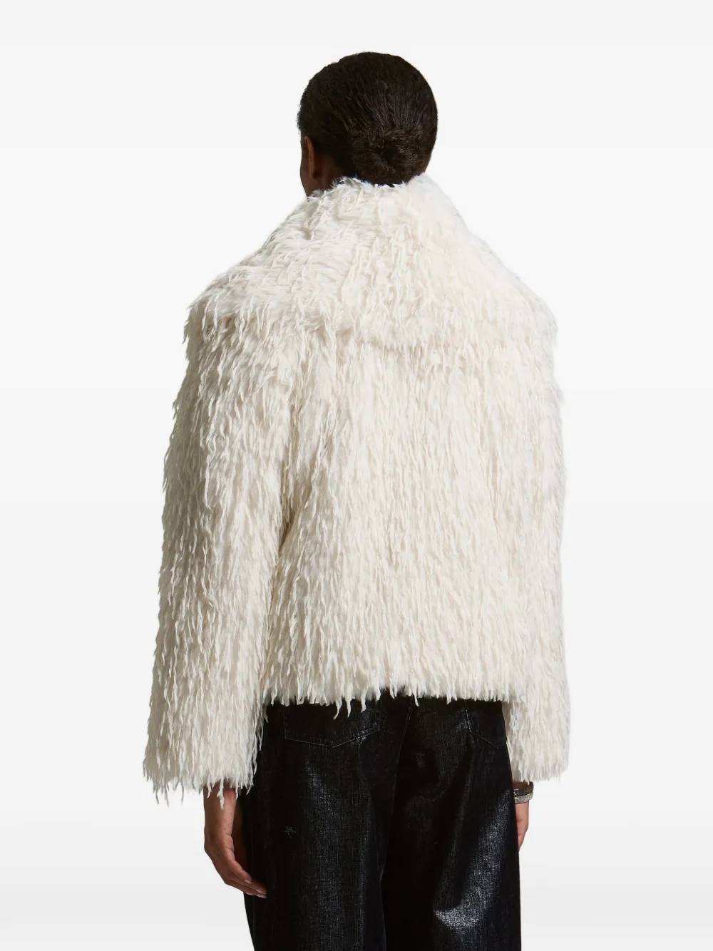 Peserico faux-fur double-breasted jacket Beige