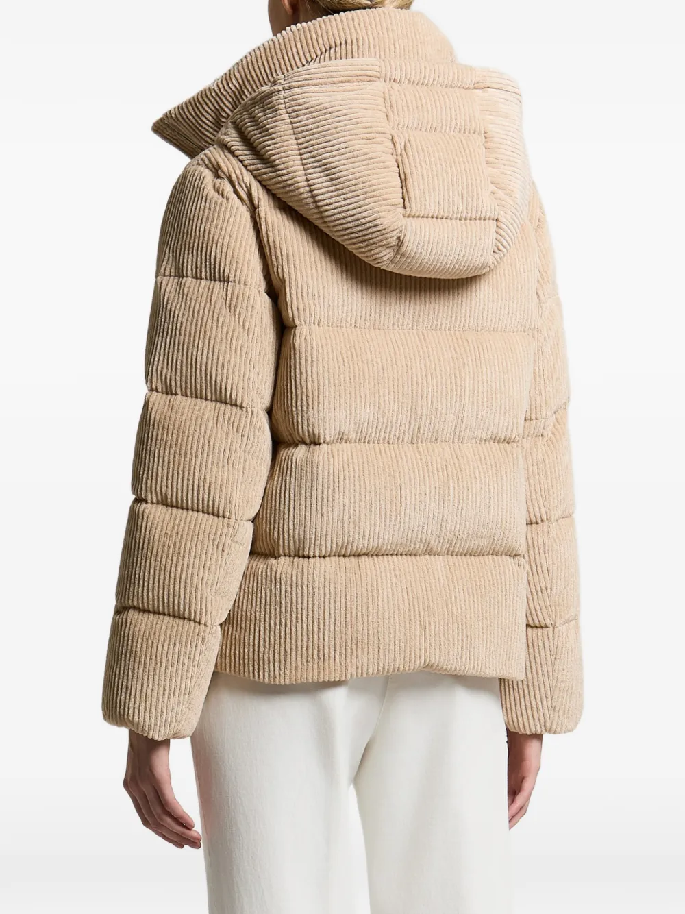 Peserico Donsjack met capuchon Beige