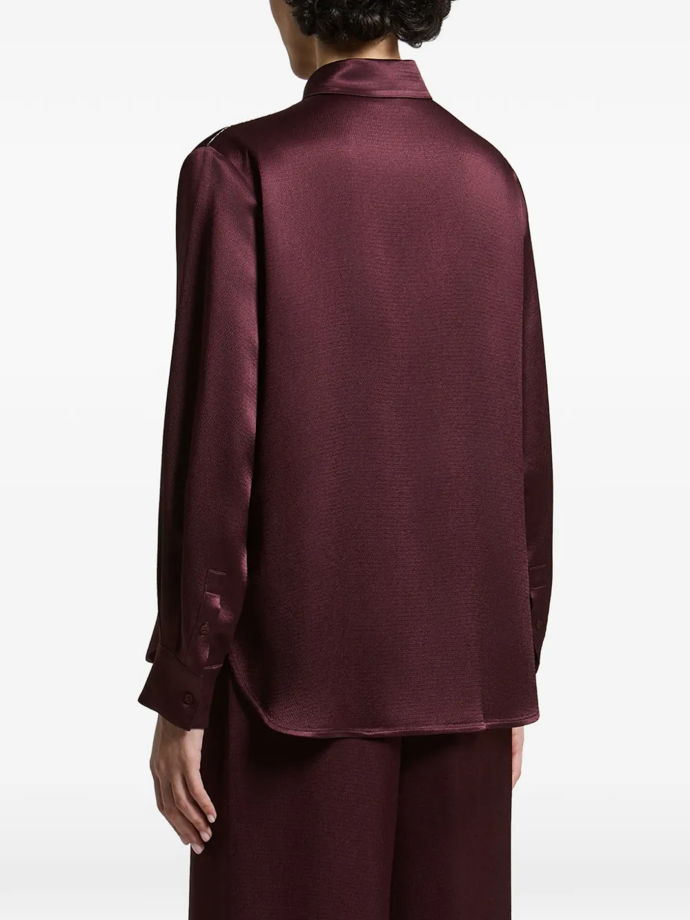 Peserico Blouse met verborgen sluiting en satijnen afwerking Rood