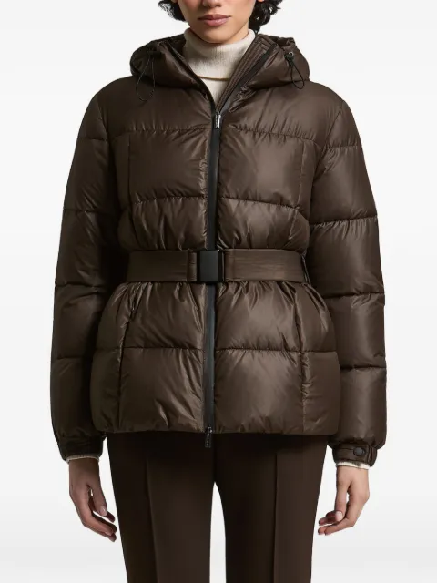 Peserico belted hooded puffer jacket