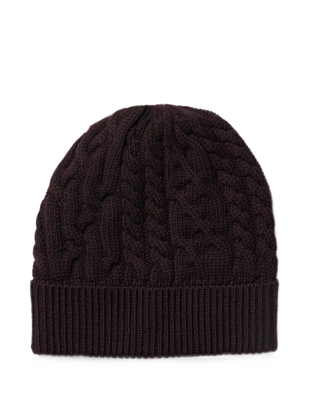 Peserico Kabelgebreide muts Rood