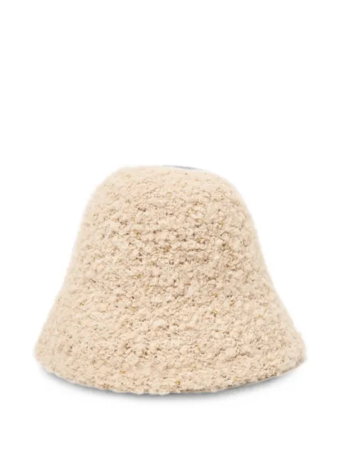 Peserico bouclé-knit cloche hat