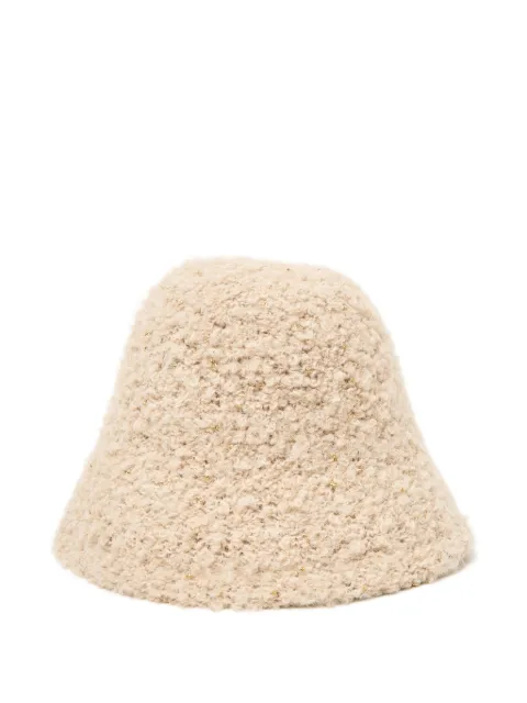 Peserico bouclé-knit cloche hat
