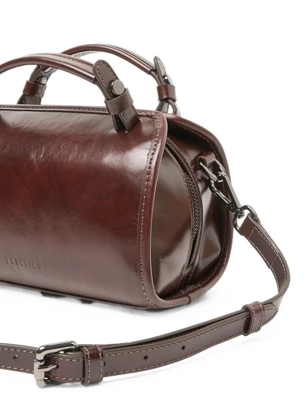 Peserico Gepolijste leren mini-tas Bruin