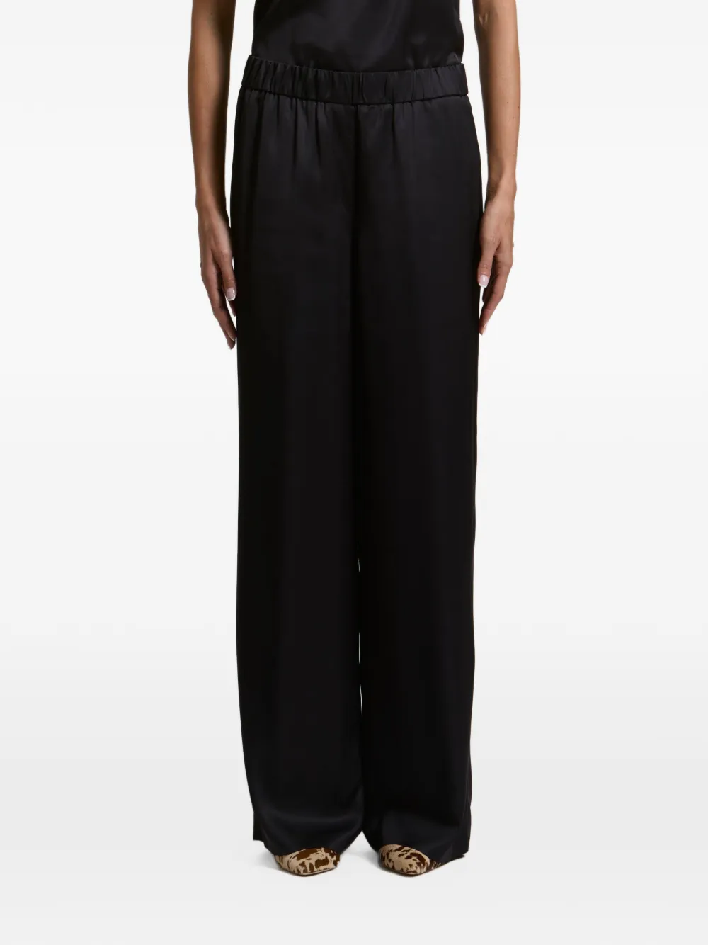 Peserico Broek met elastische taille Blauw