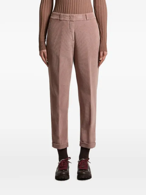 Peserico corduroy-effect cropped trousers